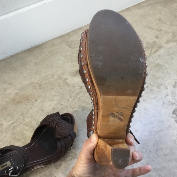 Vintage MIU MIU clogs/ sandals. Size 38.5 - Picture 2 of 4